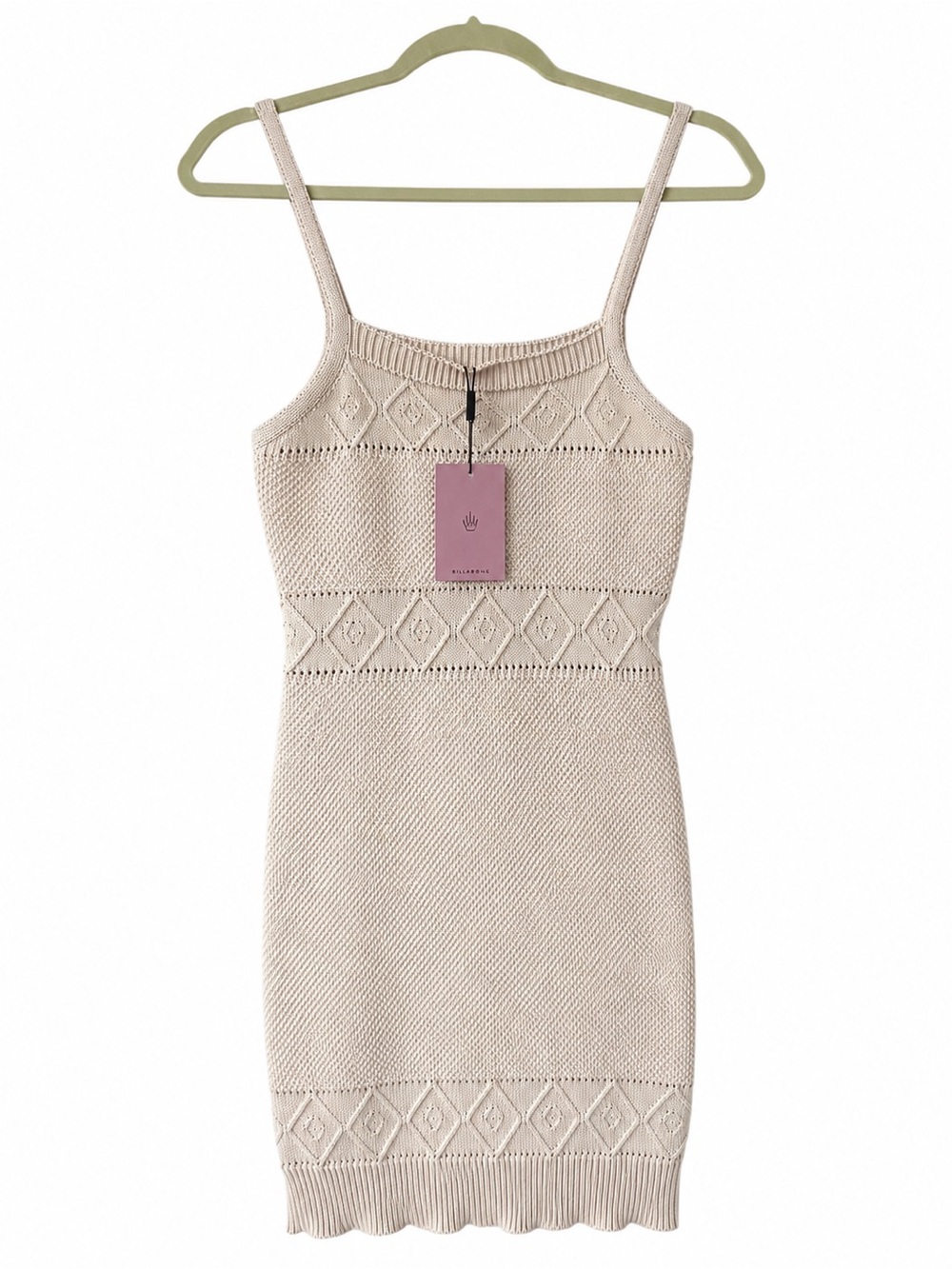 Hello Molly Beige Knit Mini Dress